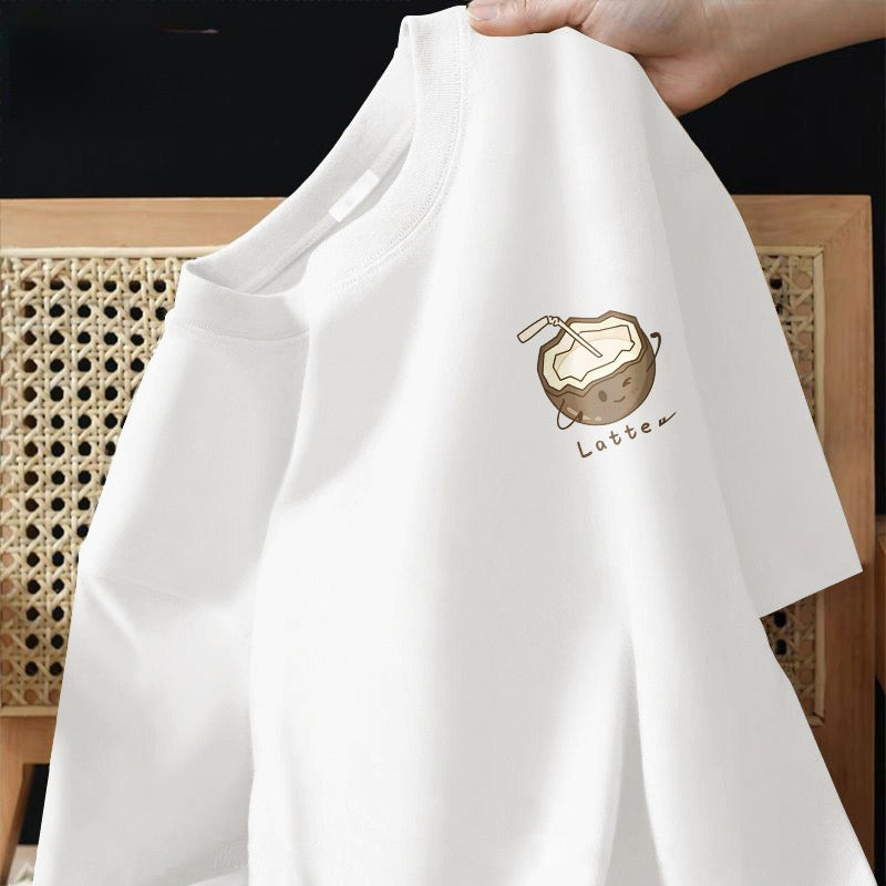 Pure cotton short-sleeved t-shirt