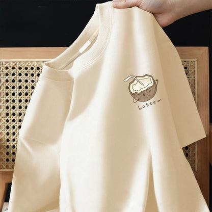 Pure cotton short-sleeved t-shirt
